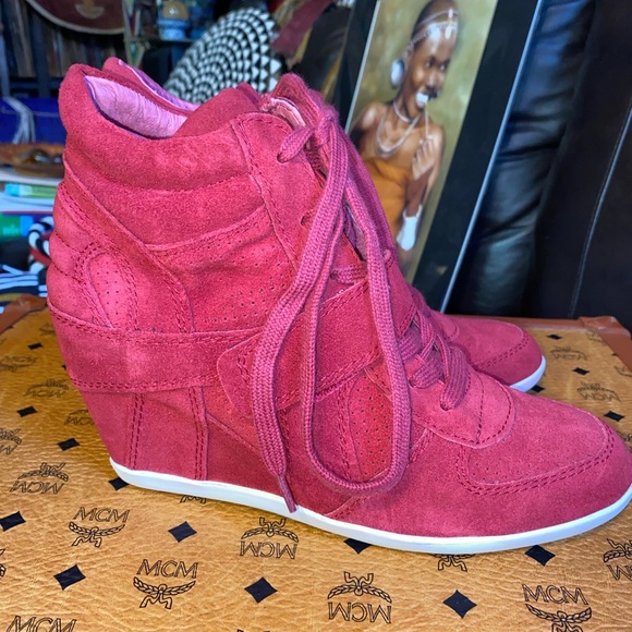 ASH ‘Bowie’ Suede Hidden Wedge Sneaker Bootie, size 40M - Picture 3 of 11